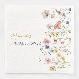 Serviette En Papier Baigne de mariage personnalisée Bohème Fleur Sauva