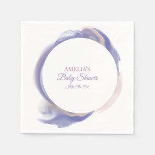 Serviette En Papier Bain de bébé abstrait aquarelle lavande