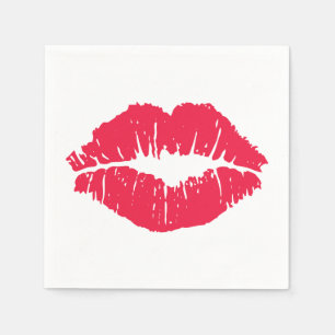 Serviette En Papier Baiser de rouge à lèvres