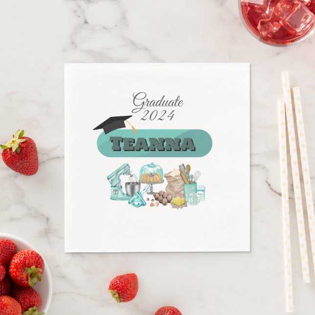 Serviette En Papier Baking Graduation Anniversaire Plaque papier de la (En situation)