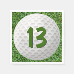 Serviette En Papier Bal de golf 13e Anniversaire serviettes