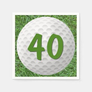 Serviette En Papier Bal de golf 40e Anniversaire serviettes