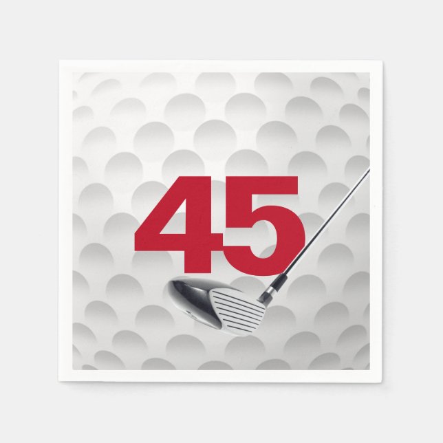 Serviette En Papier Bal de golf 45e anniversaire (Devant)