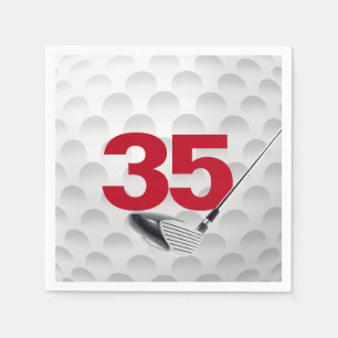 Serviette En Papier Bal de golf du 35e anniversaire