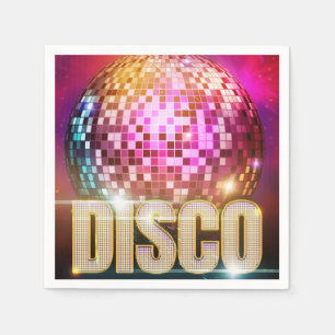 Serviette En Papier Bal Disco des années 70  Retro Disco Dance Party