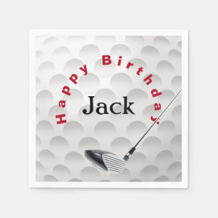 Serviette En Papier Bal Et Club De Golf Anniversaire