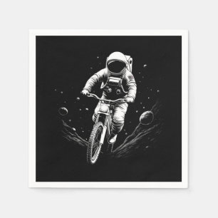 Serviette En Papier Balade à vélo d'astronaute cosmique Aventure spati