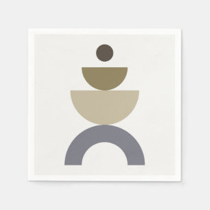 Serviette En Papier Balance - formes géométriques colorées du milieu d