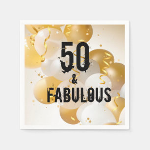 Serviette En Papier Balcons d'or et de blanc 50 et serviettes fabuleus