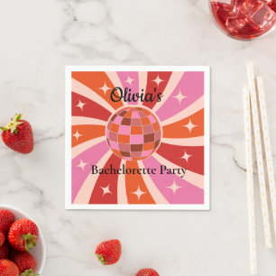 Serviette En Papier Balle de disco rétro personnalisée pour enterremen