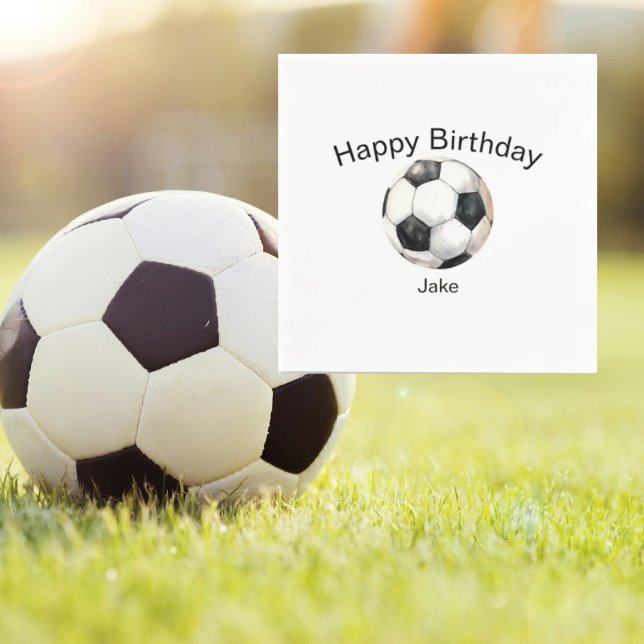 Serviette En Papier Balle de Football Custom Anniversaire (Créateur téléchargé)