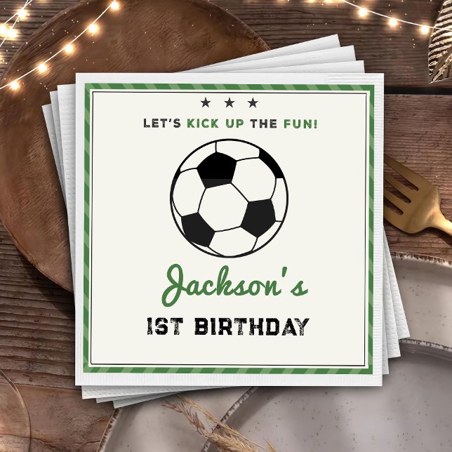 Serviette En Papier Balle de football étoile Papier d'anniversaire Nap (Créateur téléchargé)