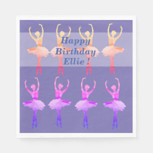 Serviette En Papier Ballerina Aquarelle Art
