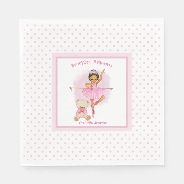 Serviette En Papier Ballerina Baby Pink (Devant)