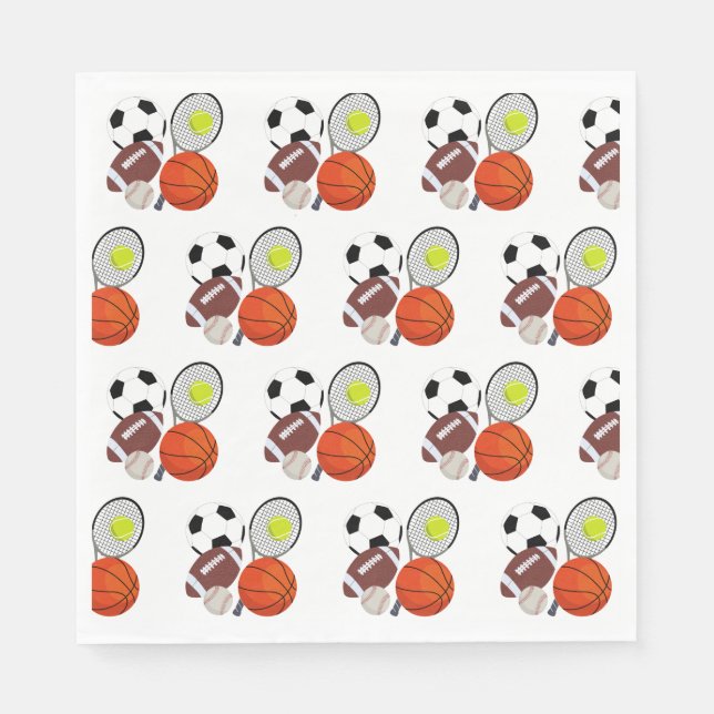 Serviette En Papier Balles sportives (Devant)