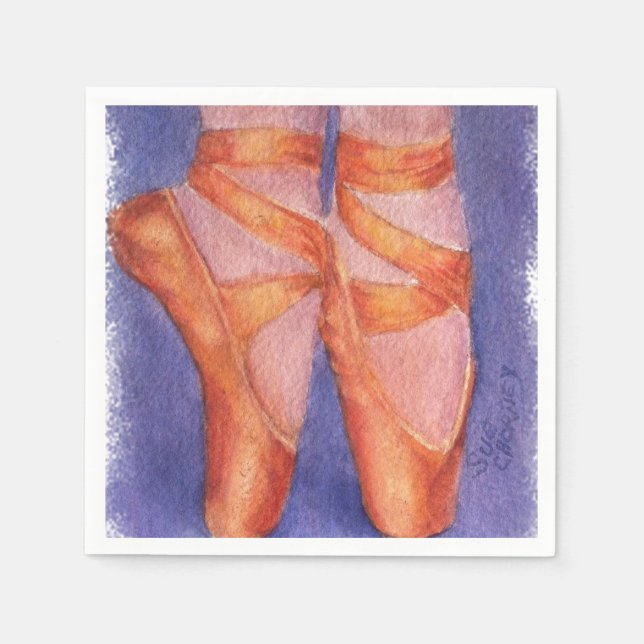 SERVIETTE EN PAPIER BALLET TOE CHAUSSURES PAPIER NAPKINS (Devant)