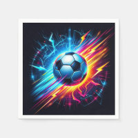 Ballon de football électrique futuriste éclair