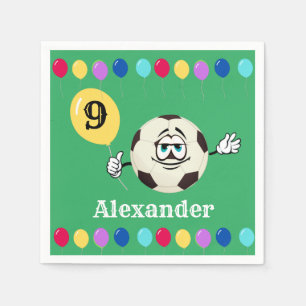 Serviette En Papier Ballons colorés Football Ball Sports Team Party
