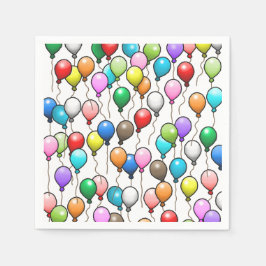 Serviette En Papier Ballons d'anniversaire