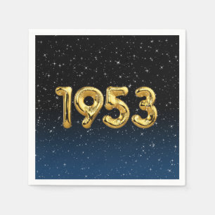 Serviette En Papier Ballons D'Anniversaire 1953 En Étoiles