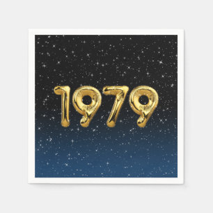 Serviette En Papier Ballons d'anniversaire 1979 Dans des serviettes en