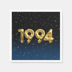 Serviette En Papier Ballons D'Anniversaire 1994 En Étoiles