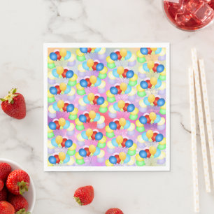 Serviette En Papier Ballons Festifs Lumineux