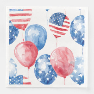 Serviette En Papier Ballons patriotiques USA