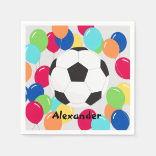 Serviette En Papier Balloons colorés Football amusement