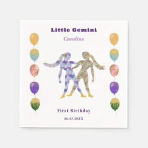 Serviette En Papier Balloons et décorations artistiques pour le 1er an