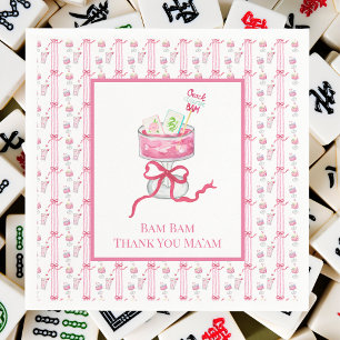 Serviette En Papier Bam Bam Merci Ma'am Mahjong Boire Carreaux Drôle