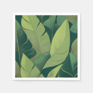 Serviette En Papier Bananarama Feuilles hawaïens de bananes