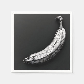 Serviette En Papier Banane noir et blanc