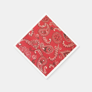 Serviette En Papier Bandana rouge