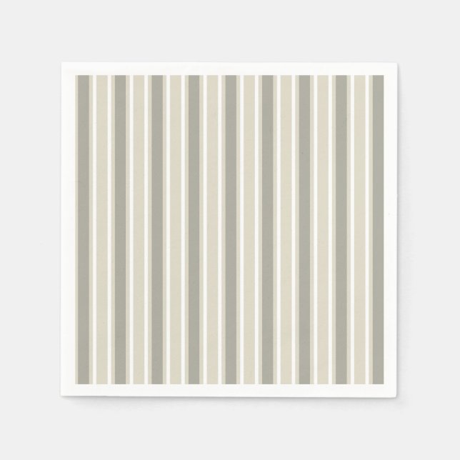 Serviette En Papier Bande de bonbons beige (Devant)