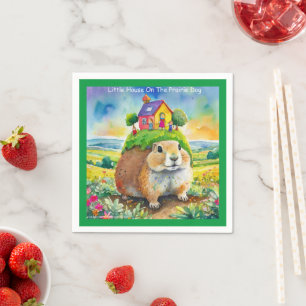 Serviette En Papier Bande dessinée de la vie de chien de prairie de Ri