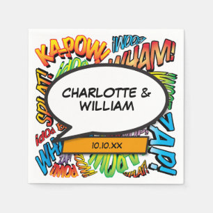 Serviette En Papier Bande dessinée Discours Bubble Moderne Fun