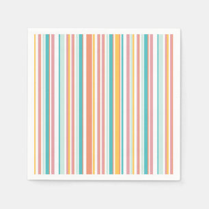 Serviette En Papier Bande d'été vérifier couleurs heureuses