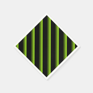 Serviette En Papier Bande diagonale noire et verte