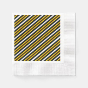 Serviette En Papier Bandes arc-en-ciel blanc jaune