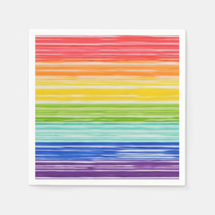 Serviette En Papier Bandes arc-en-ciel inondées