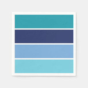 Serviette En Papier Bandes bleues