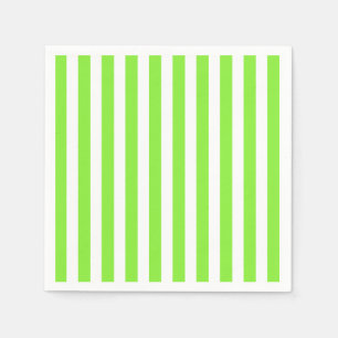 Serviette En Papier Bandes de bonbons vert et blanc de chaux