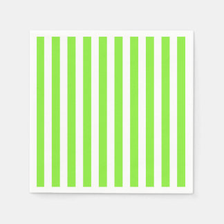 Serviette En Papier Bandes de bonbons vert et blanc de chaux