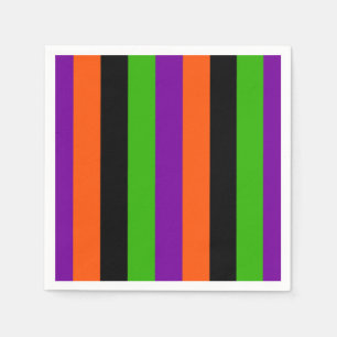 Serviette En Papier Bandes d'Halloween aux couleurs classiques