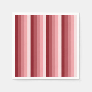 Serviette En Papier Bandes d'ombre rouges