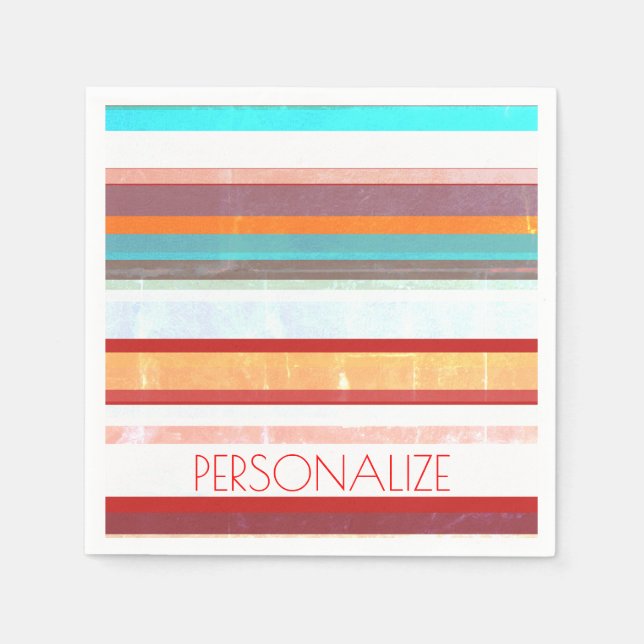 Serviette En Papier Bandes personnalisées (Devant)