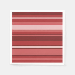 Serviette En Papier Bandes rouges