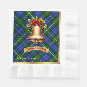 Serviette En Papier Bannerman personnalisé Tartan Noël