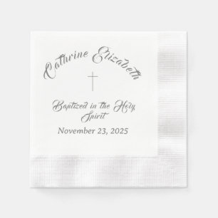 Serviette En Papier Baptême/Baptême personnalisable